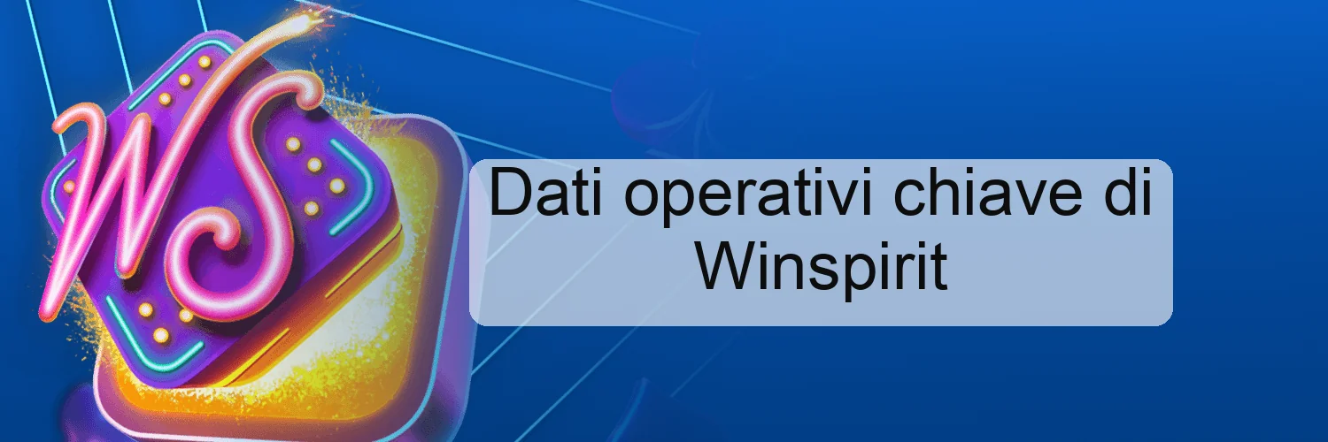 Dati operativi chiave di Winspirit Dati operativi chiave di Winspirit